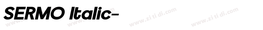 SERMO Italic字体转换 SERMO Italic字体转换